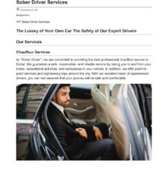 Sober Driver Services in Dubai