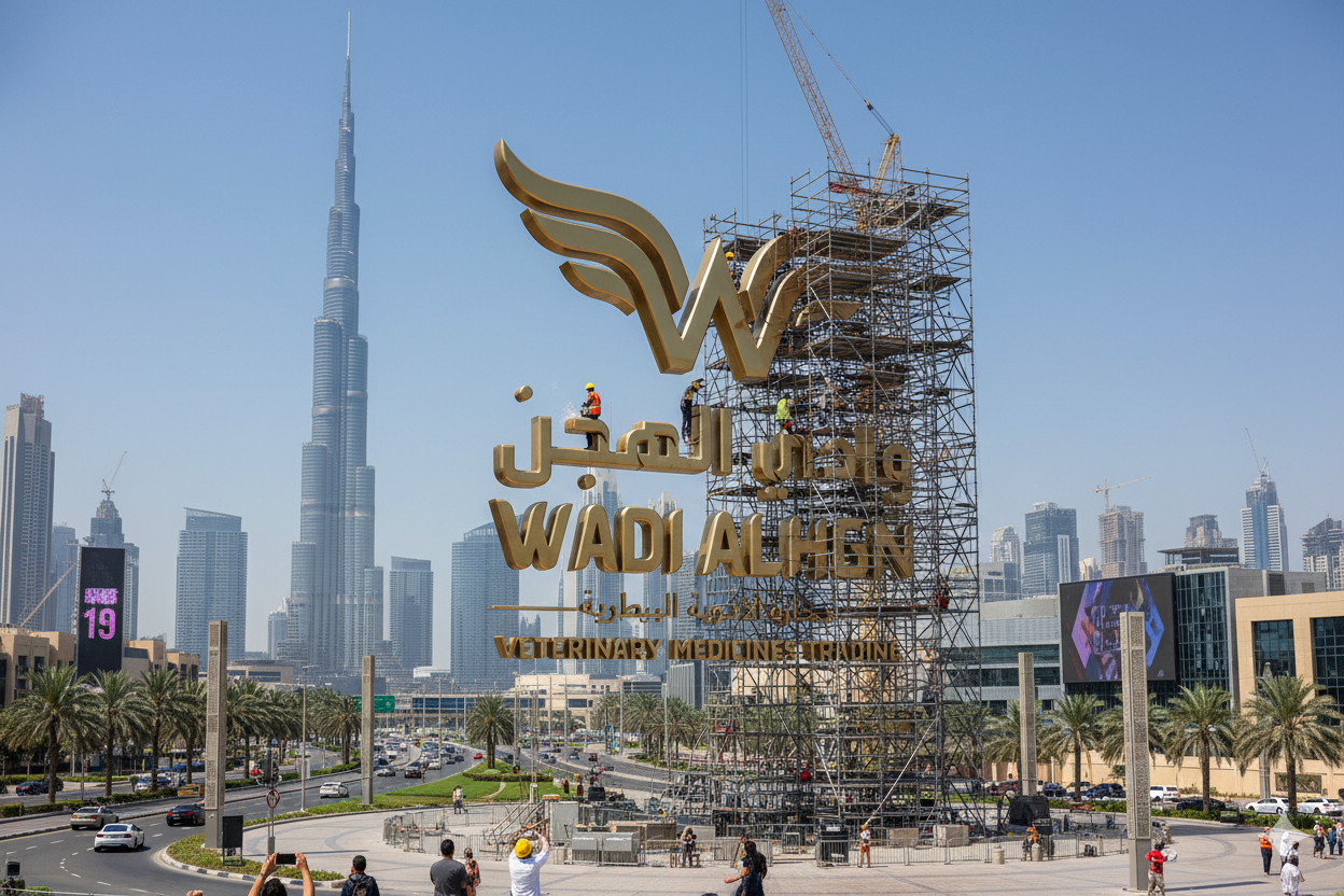 wadi alhgn logo in burj khalifa